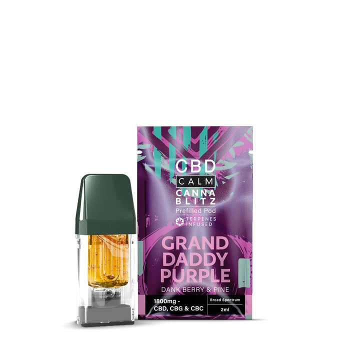 CBD Calm Cannablitz 1800mg Replacement Pod CBD Calm Grand Daddy Purple 