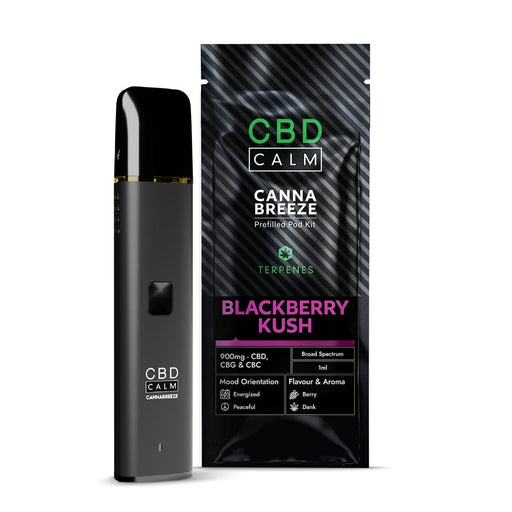CBD Calm Cannabreeze 900mg CBD Vape Kit CBD Calm Blackberry Kush 
