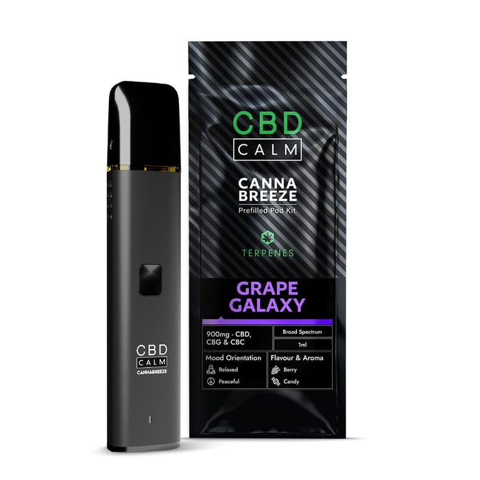 CBD Calm Cannabreeze 900mg CBD Vape Kit CBD Calm Grape Galaxy 