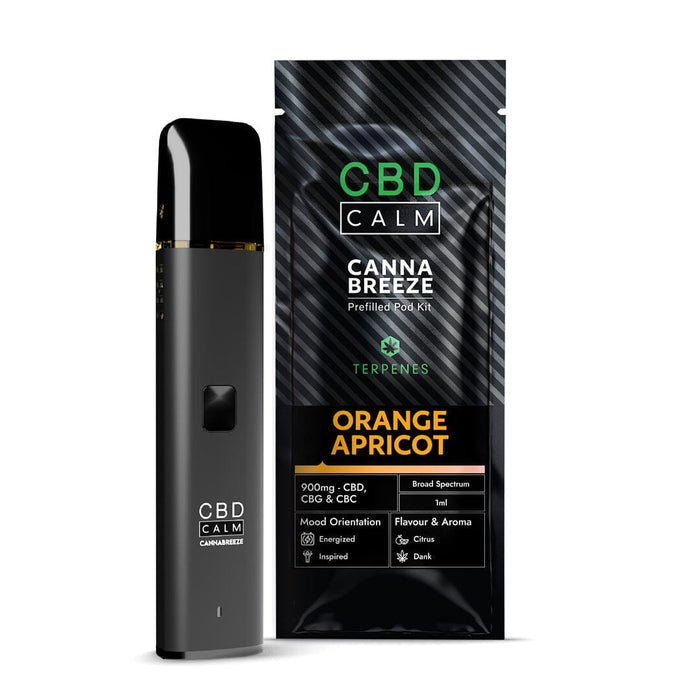 CBD Calm Cannabreeze 900mg CBD Vape Kit CBD Calm Orange Apricot 