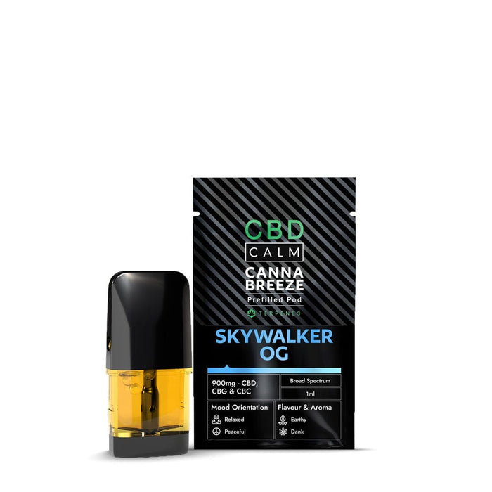 CBD Calm Cannabreeze 900mg CBD Vape Pod CBD Calm Skywalker OG 
