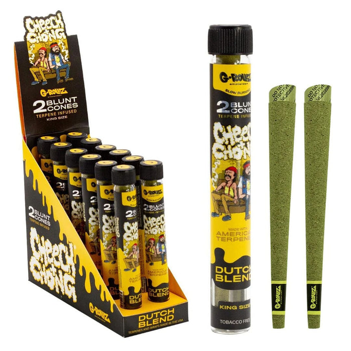 G-ROLLZ Blunt Cones - 12 Tubes Per Box - 24 Cones G-ROLLZ (Cheech & Chong) Dutch Blend 