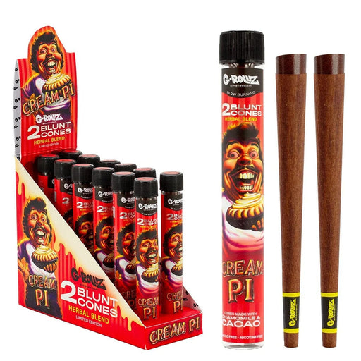 G-ROLLZ Blunt Cones - 12 Tubes Per Box - 24 Cones G-ROLLZ (Herbal Blend) Cream Pi 