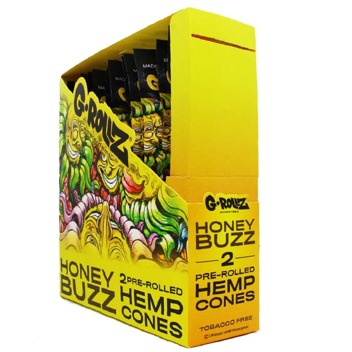 G-ROLLZ Pre-Rolled Hemp Cones - 12 Packs Per Box - 2 Cones Per Pack G-ROLLZ Honey Buzz 