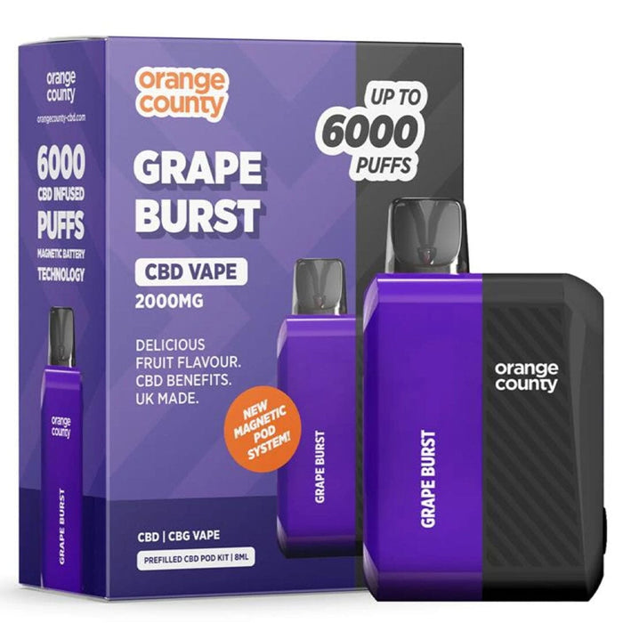 Orange County Prefilled CBD Pod Kit 2000mg 8ml Orange County Grape Burst 