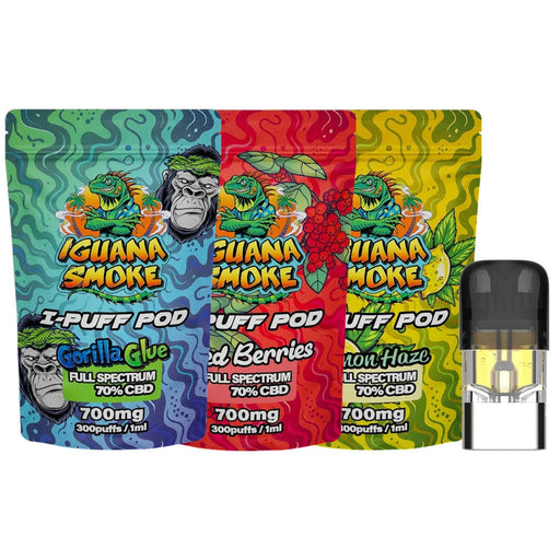 Iguana Smoke I-Puff 1ml CBD Vape Replacement Pod (700mg) Iguana Smoke 
