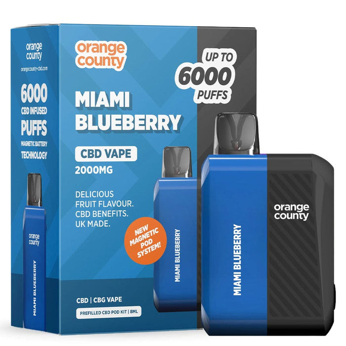 Orange County Prefilled CBD Pod Kit 2000mg 8ml Orange County Miami Blueberry 