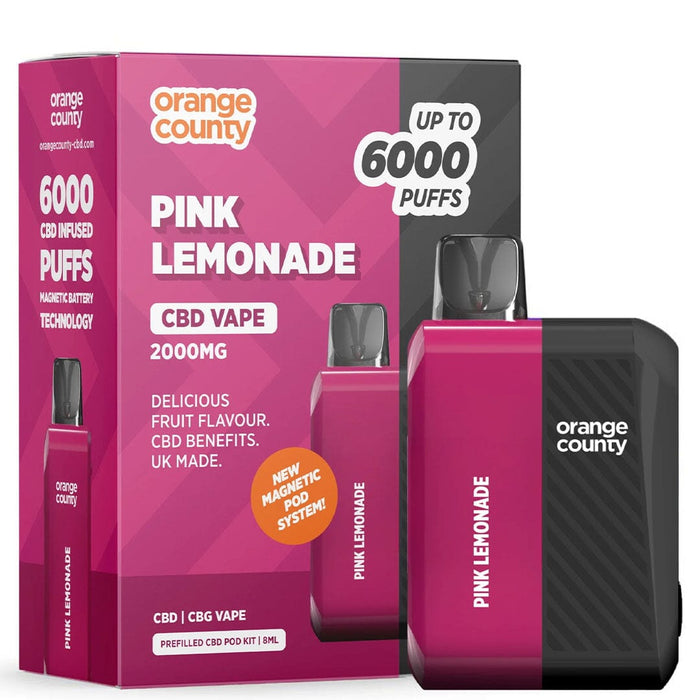 Orange County Prefilled CBD Pod Kit 2000mg 8ml Orange County Pink Lemonade 