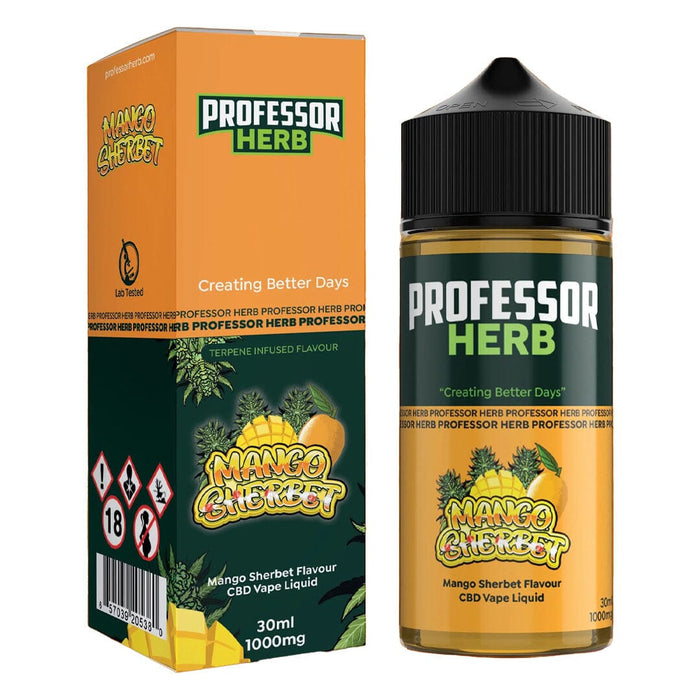 Professor Herb CBD Vape Liquid 1000mg/30ml Professor Herb Mango Sherbet 