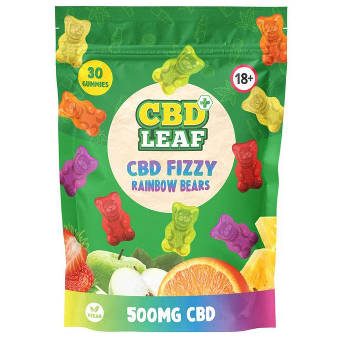 CBD Leaf 500mg 30 Gummies CBD Leaf Fizzy Rainbow 