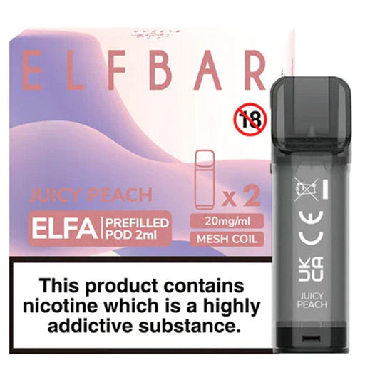 Juicy Peach Elfbar ELFA Prefilled Pods 2ml Elf Bar 