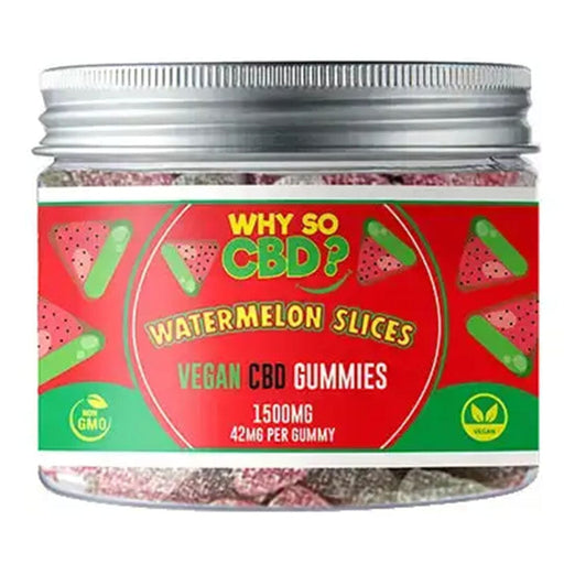 Why So CBD? 1500mg CBD Small Vegan Gummies Why So CBD Watermelon Slices 
