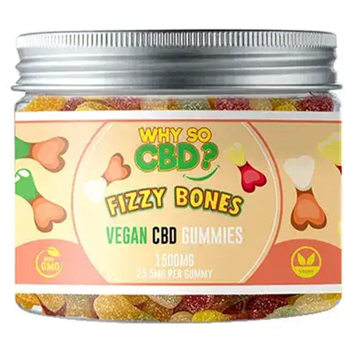 Why So CBD? 1500mg CBD Small Vegan Gummies Why So CBD Fizzy Bones 
